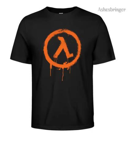 Men's Crew Neck Half-Life Graphic Print T-Shirt Street Casual Style Men's and Women's Top
