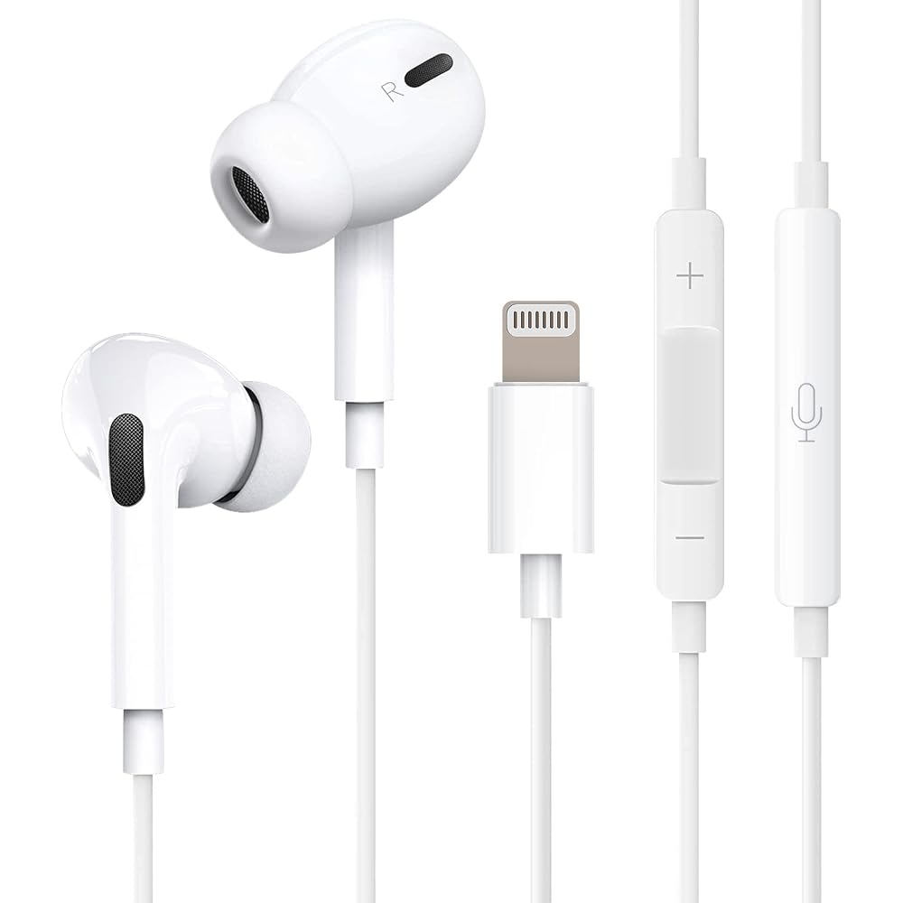 Проводные наушники Apple MFi Certified с микрофоном, регулятором громкости, HiFi звуком для iPhone 14/13/12/11/Pro/Max/SE/X/XS/XR/8/7/iPad/iPod