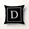 Minimalist Letter Pillow Cover Single Alphabet Print Cushion Case Personalized Initial Decor Pillow for Home  Dorm