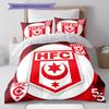 Постельное белье с узором Hallescher FC, Комплект с одеялом, Пододеяльник, Наволочка, Домашний подарок на день рождения (1 пододеяльник + 2 наволочки, без наполнителя)