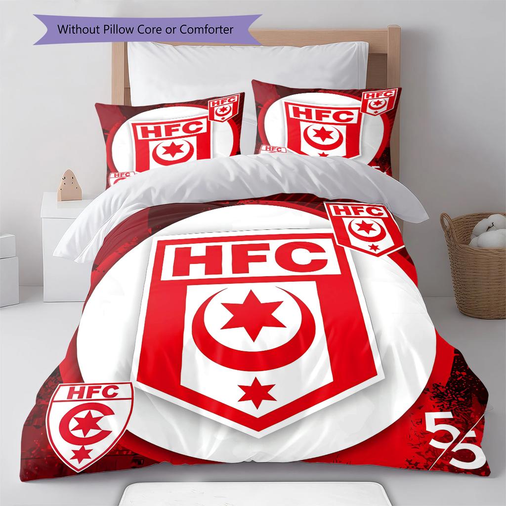 Постельное белье с узором Hallescher FC, Комплект с одеялом, Пододеяльник, Наволочка, Домашний подарок на день рождения (1 пододеяльник + 2 наволочки, без наполнителя)