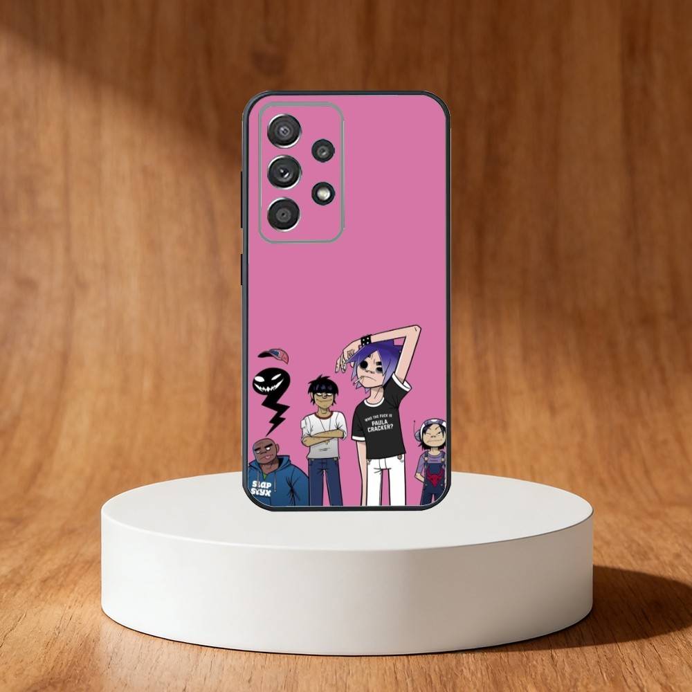 Аниме Чехол для телефона G-Gorillaz для Samsung S25, S24, S21, S22, S23, S30, Ultra, S20, Plus, Fe, Note, 10, 9, 5G Черный