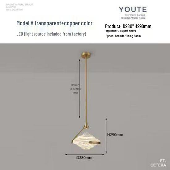 Minimalist Italian Glass Pendant Light for Home and Bars