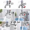 G1/2 Dual Control Water Tap Stainless Steel One in Two Out Faucet Dual Outlet Faucet  Laundry Room