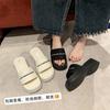 Feel Thick-soled Slippers Women's Summer Wear 2025 New Internet Celebrity Muffin Heightening Word Casual Beach Sandals