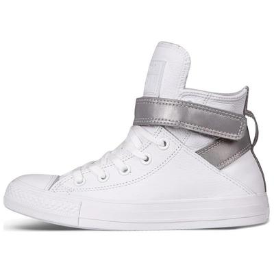 Chuck Taylor All Star Brea светоотражающие высокие белые серебристые женские кроссовки 553423C