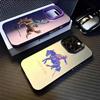 Чехол для телефона с артом Bad Bunny для iPhone 17 Air 16 e 15 14 13 12 11 Pro Max Plus Mini SE2020 2022 Черный Лазерный Металлик Аврора