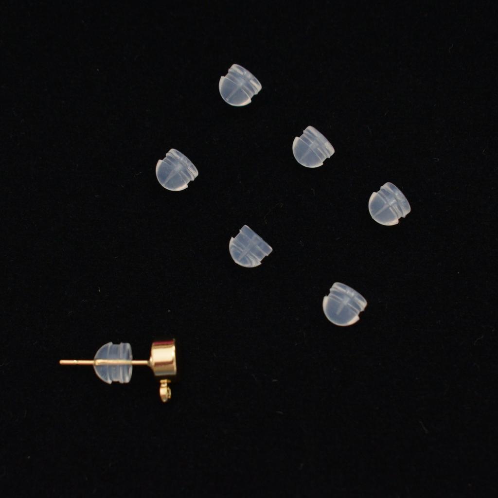 100 шт. берушей Hamburg, силиконовые прозрачные нескользящие и антиаллергические беруши, беруши-гвоздики, аксессуары для сережек ручной работы, беруши-гвоздики.