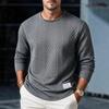 Men S Casual Jacquard Crew Neck Long Sleeve Pullover Top