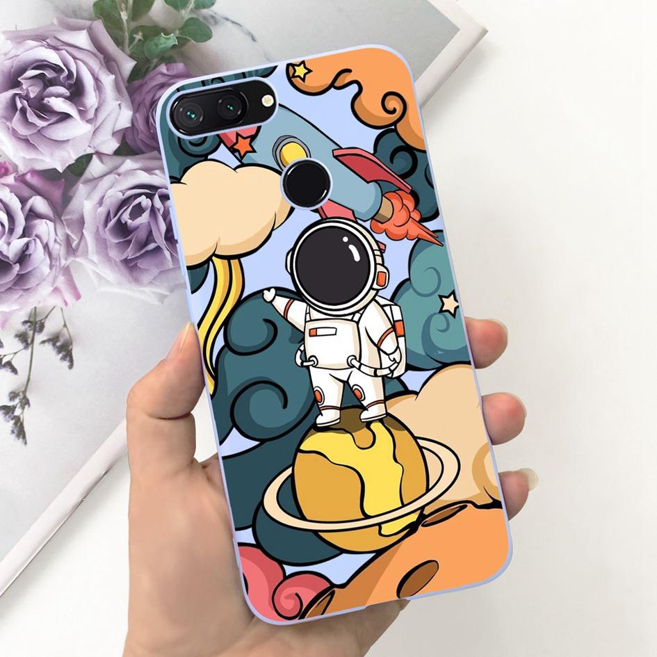For Xiaomi Mi 8 Lite Case 6.26" Fashion Landscape Girls Bumper Soft Silicone Phone Cover For Xiomi Mi 8 Lite Funda Mi8Lite Pouch