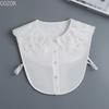 Fashion Women's Embroidery Shirt Fake Collar Removable Mujer Faux Cols White Sweater False Collar Lapel Shirt Blouse Detachable