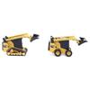 Diecast Master Caterpillar CAT 272D2 Мини-погрузчик CAT 297D2 Компактный гусеничный погрузчик Набор из 2 1/64 и