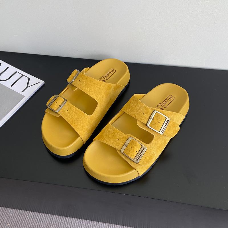 Женские летние шлепанцы на толстой подошве для улицы 2025 новинка универсальные женские пляжные крутые шлепанцы