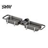 No Drill Sink Organizer Kitchen Faucet Double Storage Rack, Adjustable Partitioned Space Saving Multifunctional Drain Sponge Holder, Quick Install for