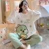 Комплект пижамы для женщин большого размера Весна и Осень Холодное время года Пижама для девочек Мультяшная Повседневные брюки С длинным рукавом Одежда для дома Пижама Женская