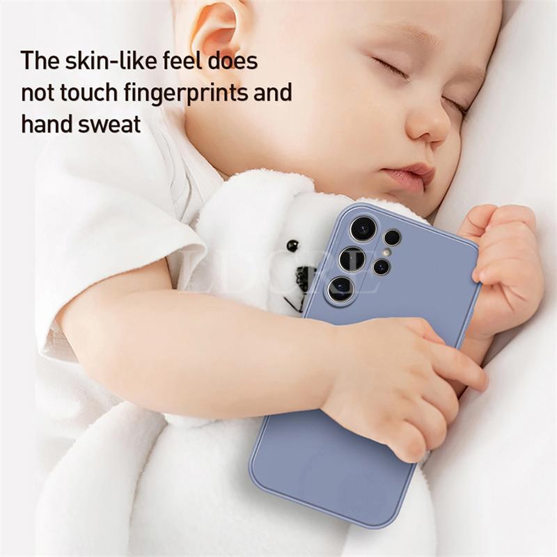 For Samsung Galaxy S25 Ultra Case Liquid Silicone Coque Cover Samsung S25 Ultra Cover TPU Protective Case S25 Plus Ultra Cover