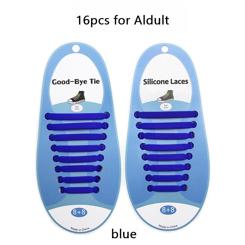 16pcs/Set Fashion Unisex Women Men Athletic Running No Tie Shoelaces Elastic Silicone Shoe Lace All Sneakers Fit Strap