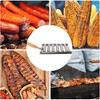 Ролик для хот-догов из нержавеющей стали для гриля + Металлическая лопатка с длинной деревянной ручкой, Подставка для хот-догов для гридла 6 роликов для удержания 5 хот-догов -