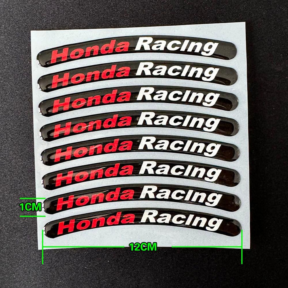 AAAKP1 3D Soft Gel Dimensional Decorative Decals Personalized Wheel Hub Rims for Honda Racing Motorcycle Modification Accessories