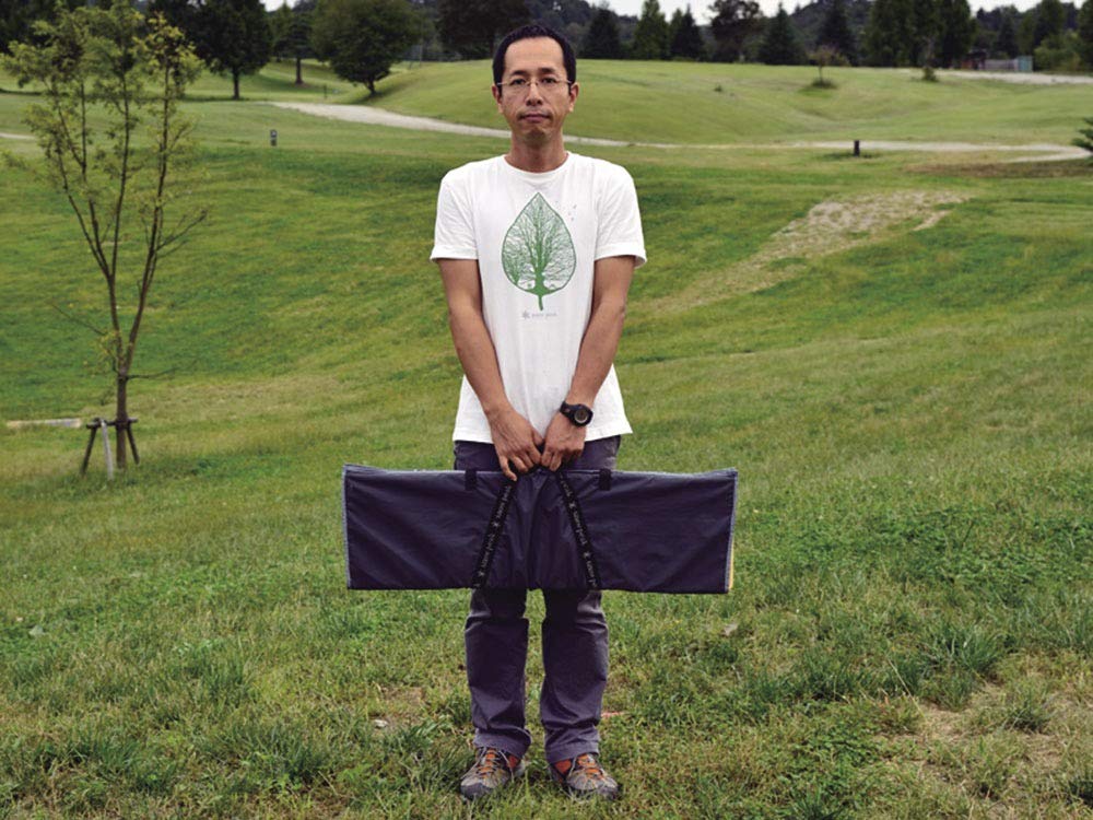 Snow Peak One Action Low Table Bamboo with Storage Case Desk Folding Compact Outdoor Camping LV-100TR