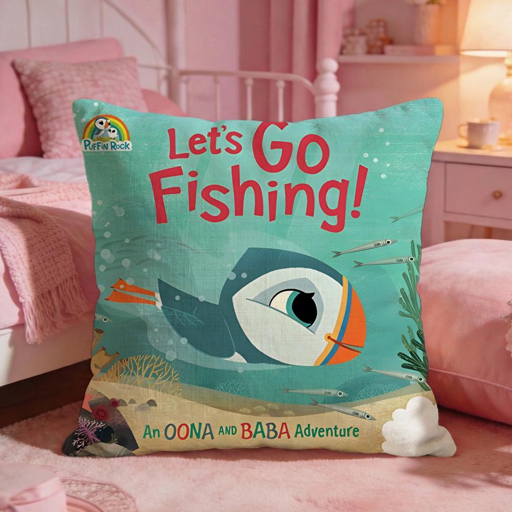 Cute Anime PPuffin Rock Cushion Cover Premium Comfort Reversible Pillow Cove Two In One Design For Any Room Car Interior