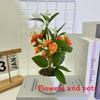 Flower Artificial Jasmine Potted Plant With Rain Flower Stone For Decor Interior