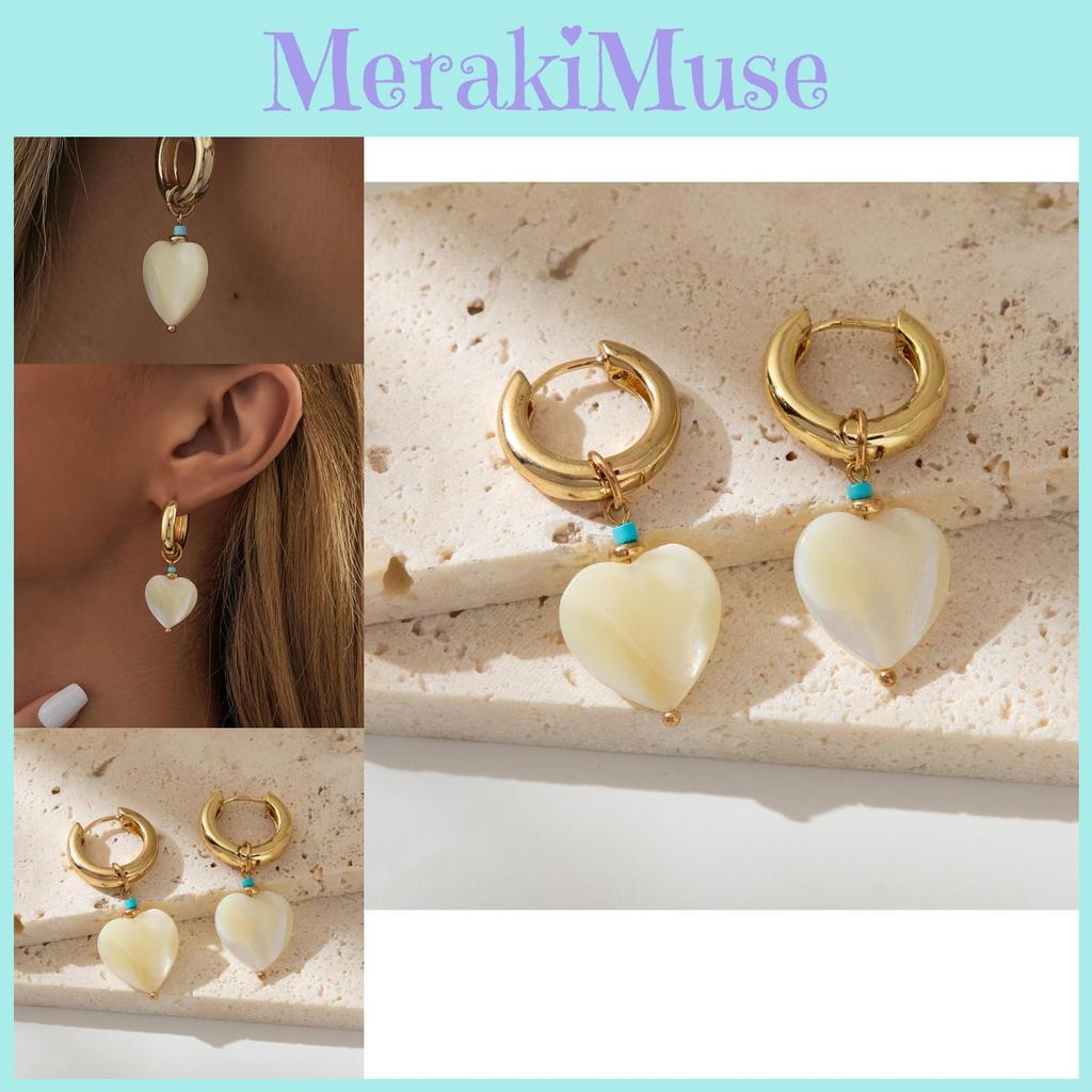 Серьги в форме сердца, ретро, для женщин, элегантный геометрический дизайн, медь