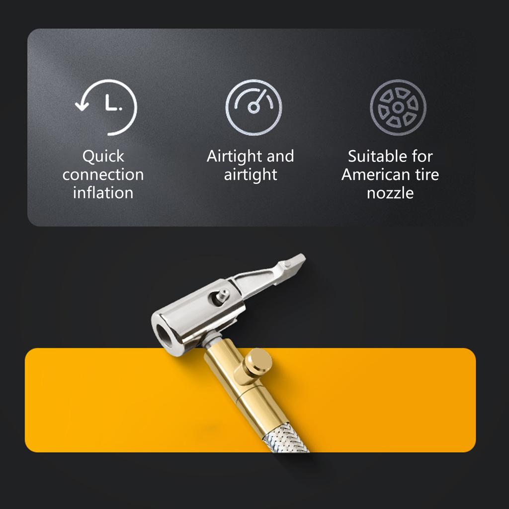 M6 Threaded Tire Inflator Hose Extension Tube Bike Car Tyre Locking Air Chuck Adapter For Inflatable Air Pump Motorcycle