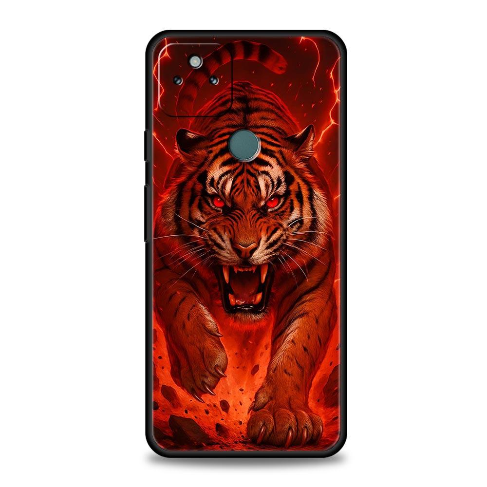 Чехол для телефона Google Pixel 10 9 8 7 6 7A 6A Pro Ударопрочный Мягкий ТПУ 10 9 Pro XL Корпус Capas Fundas Мультяшный Узор с Тигром