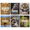 Modern Inspirational Quotes Posters and Prints Lion Tiger Pictures Animal Canvas Painting For Office Porch Room Wall Decoration