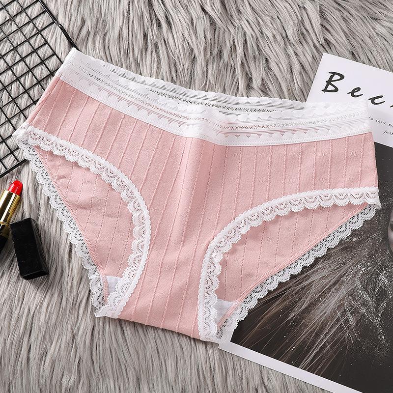 Cotton Underwear with Knickers Low Waist Lingerie Sexy Cute for Ladies Panties