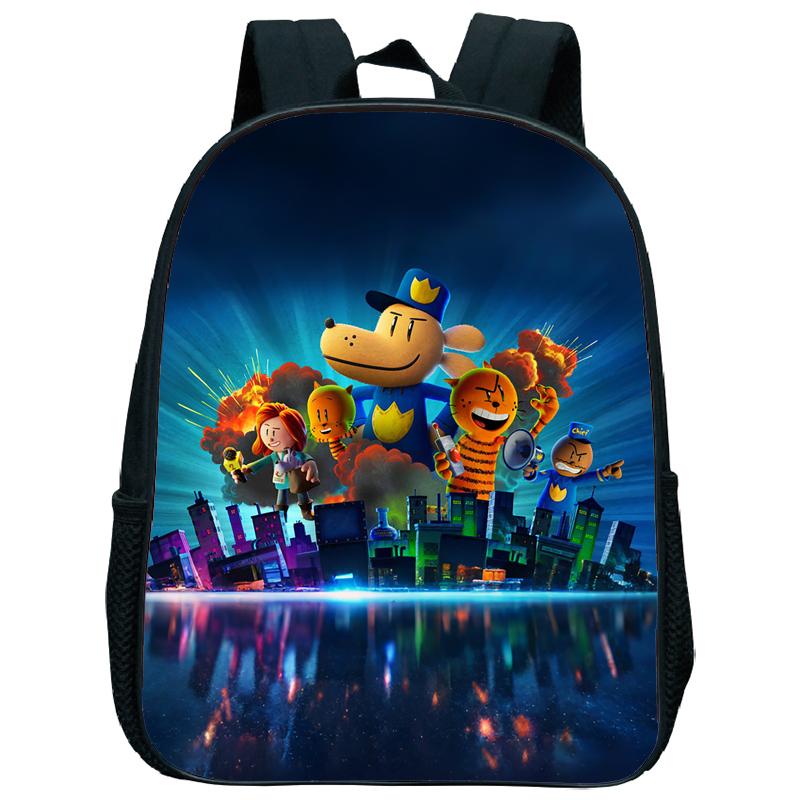 Dog Man Kindergarten Backpack 12 Inch Dogman Children Boy Girl Nursery Shoulder Bag Toddler Back to School Birthday Gift