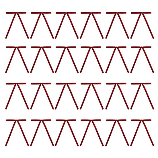 24 шт. бархатных рождественских бантов из деревенской бархатной ленты банты рождественский венок подарок