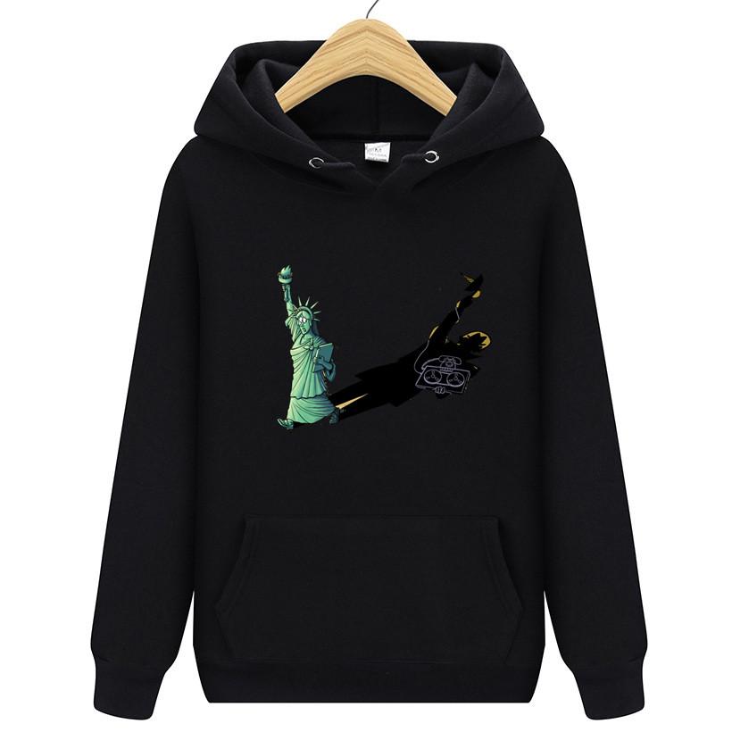 Готическая ретро-толстовка с капюшоном, напечатанная, с начесом, повседневная, для бега, фитнеса, с длинными рукавами