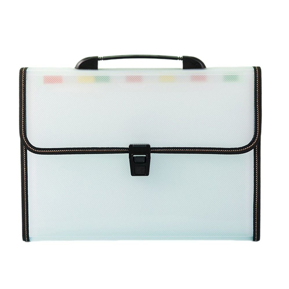 Waterproof Test Paper Storage Bag 13 Pocket Accordion File Folder Handheld File Bag Business