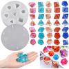 Large DND Dice Resin Molds for DIY Dices Making 7 Cavities Polyhedral Silicone Mold with Stereoscopic Design Epoxy Resin Molds for Table Board