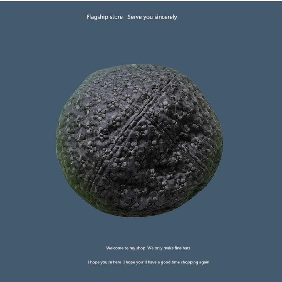 Берет женский летний тонкий дышащий универсальный Belle Hat Милая и милая цветочная кружевная шляпа художника