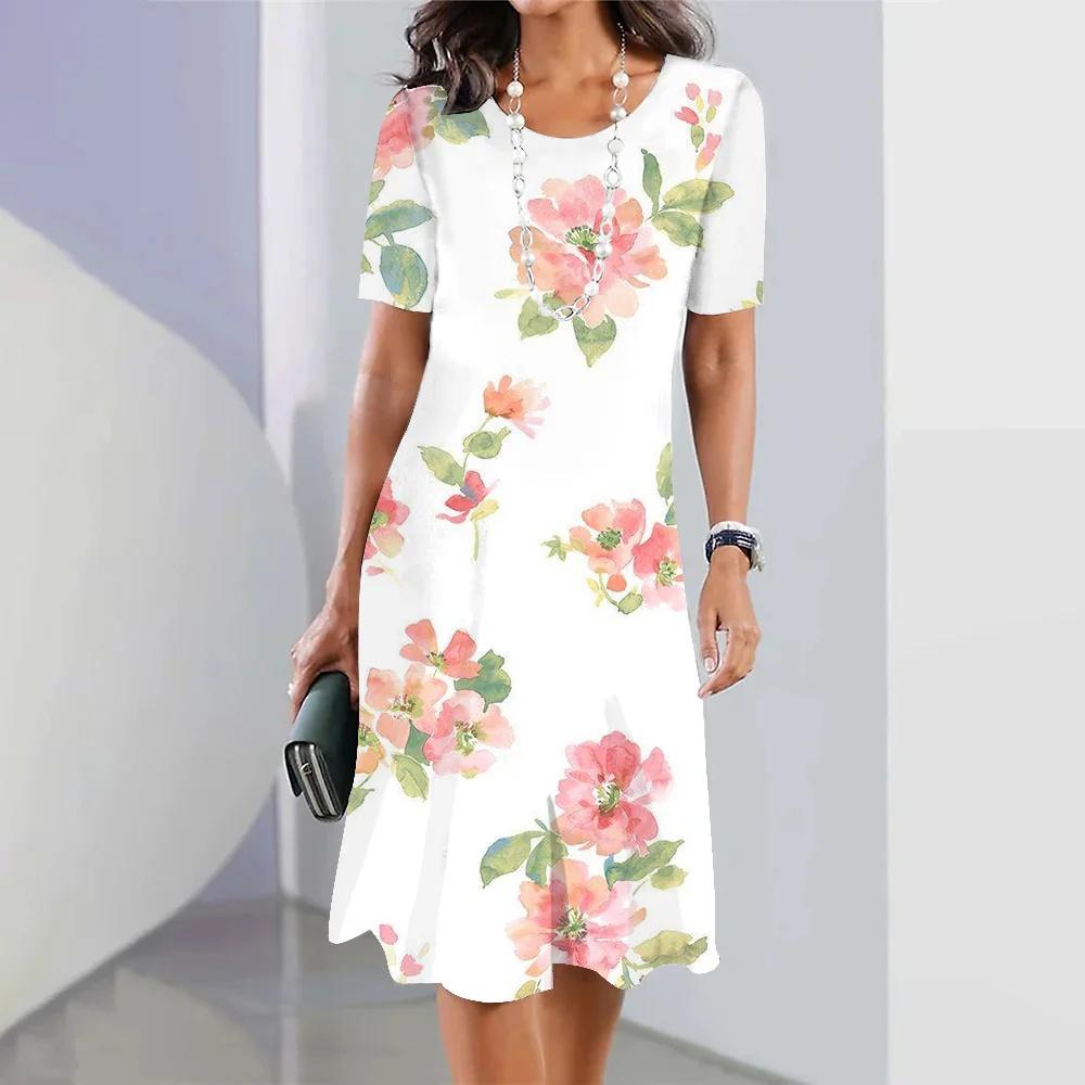 Новые женские платья с ботаническим и цветочным принтом, элегантные длинные платья больших размеров, женская одежда, цельное платье