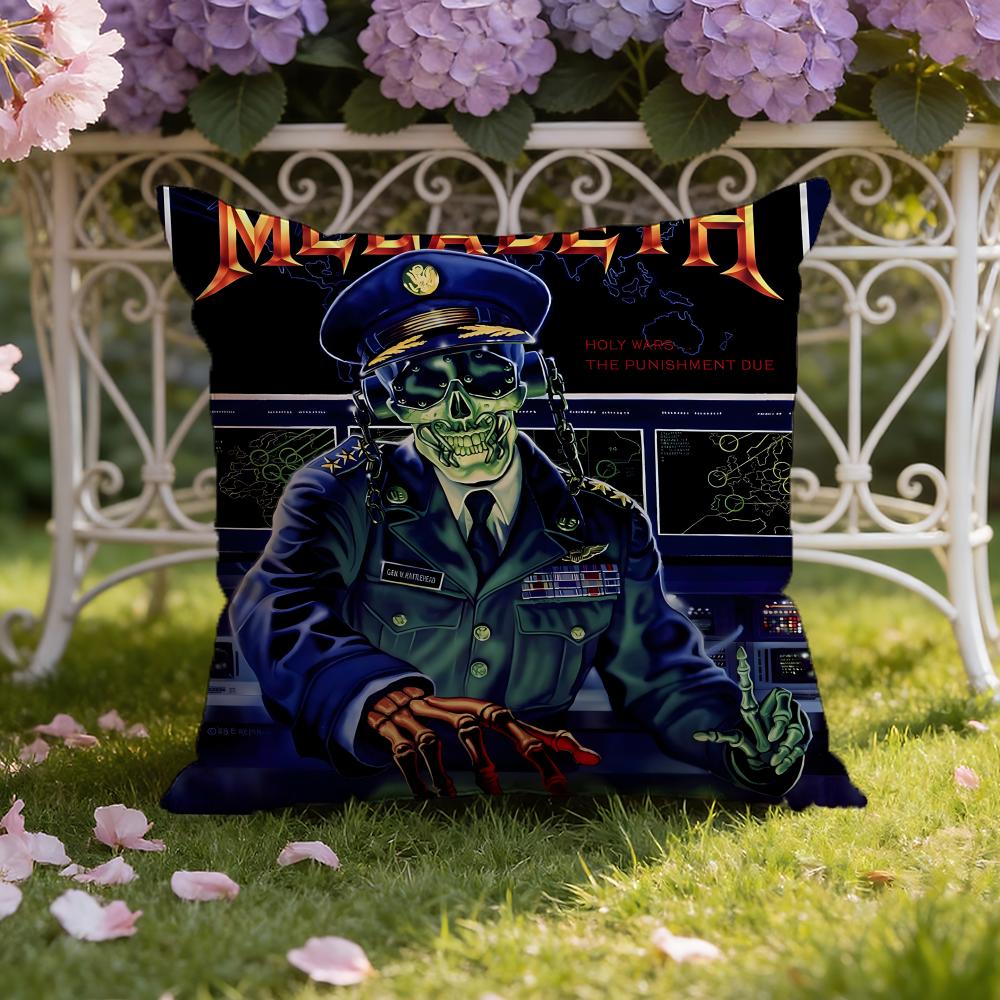 Band M-Megadeths Cushion Cover Home & Car Dual-Scene Pillow Cover: Reversible for Premium Comfort