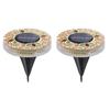 4/2/1PCS Solar Disk Light Waterproof Outdoor Glass Garden Stake Lighting Colorful Decorative Pathway LED Lights Dusk to Dawn