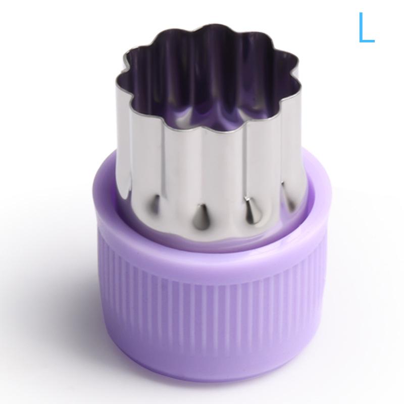 1Pc Vegetables Cutter Plastic Handle Stainless Fruit Cutting Die Kitchen Gadgets