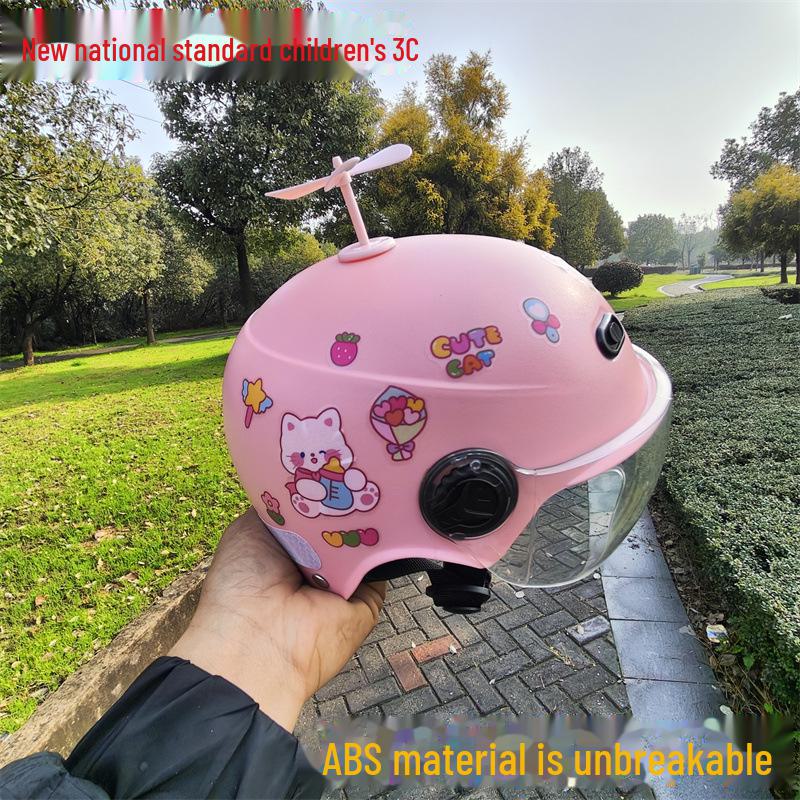 Регулируемый детский электрический мотоциклетный шлем для мальчиков и девочек - Защита от солнца