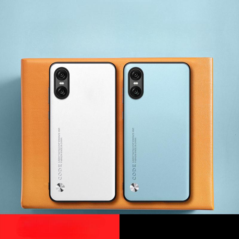 Plain PU Leather Case for Sony Xperia 10VI 1VI Matte Back Cover Silicone Shockproof Soft Edge Protection Phone Cases for Xperia 10 1 VI 5V 10v 1v