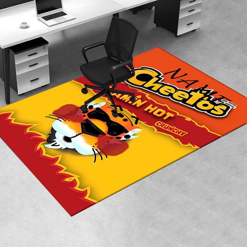 Cheetos, Flamin, Честер Гепард Ковер для офиса Мягкий полиэстер Ковер для прихожей Моющийся Нескользящий Мач