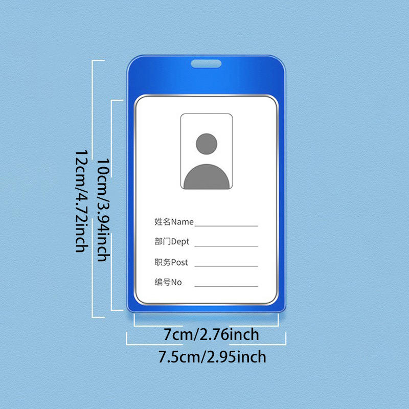 ID Card Holder With Lanyard Staff Aluminum Alloy Metal Work Name Card Badge Neck Straps For Business Meeting Visiting