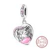 Серебряные Шармы Бусины Вечная Любовь Сердце Сестра Семья Жизнь Шармы Подвески Для Браслета Женские Ювелирные Изделия Подарки