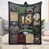 Sweet 18 Celebration Flannel Blanket-Soft and Suitable for Sofas,Beds,Offices,Travel,All Seasons,Great Gift for Holidays and Birthdays.