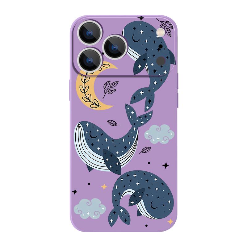 Чехол с рисунком китов и звезд Для iPhone 17 Pro Max Магнитный Для Magsafe Силиконовая крышка Для iPhone 16 Pro Max Funda iPhone 15 14 13 12 11 16E Air