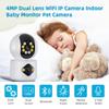 8MP WiFi IP Camera Dual Lens Dual Screen Baby Monitor Home Security Camera PTZ Auto Tracking CCTV Video Surveillance iCsee
