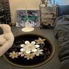 Luxury Round Bee Multicolor Rug Pad, Non-Slip Floor Mat for Family Room